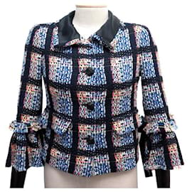 Chanel-NEUE CHANEL P JACKE34951 S 36 IN TWEED MEHRFARBIGE KNÖPFE CC NEUE JACKE-Mehrfarben 