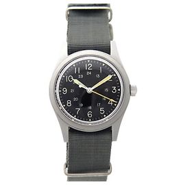 Autre Marque RELOJ HAMILTON BG-W-113 EJERCÍTIO EE.UU 33 RELOJ MM DE ACERO MECÁNICO MILITAR CON CEPILLO Plata