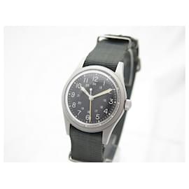 Autre Marque-HAMILTON WATCH BG-W-113 US ARMY 33 MM MILITARY MECHANICAL STEEL BRUSH WATCH-Silvery