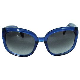 Alexander Mcqueen Gafas de sol extragrandes azules Azul