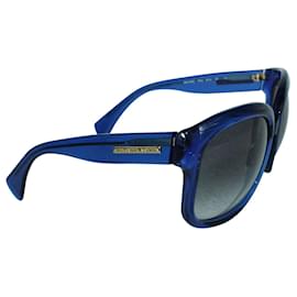 Alexander Mcqueen-Blue Oversized Sunglasses-Blue