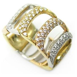 DAMIANI DAMIANISSIMA RING 3 GOLD & DIAMONDS 1.5CT T54 14.3GR DIAMONDS RING Other