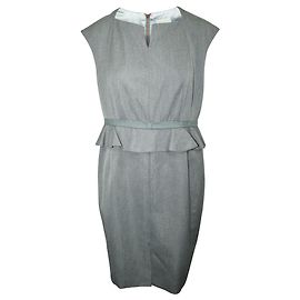 Ted Baker Vestido cinza peplum Cinza