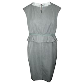Ted Baker Grey Peplum Dress Grey