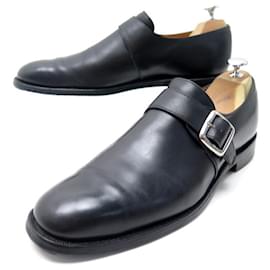 Church's-CHURCH'S ABINGTON SHOES 8F 42 SHOES BLACK LEATHER LOAFERS-Black