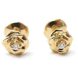 NEUE PIAGET ROSE OHRRINGE IN GELBGOLD & DIAMANTEN OHRRINGE BOX Golden
