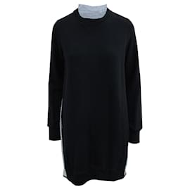 Sacai-Navy Blue Striped Shift Dress-Blue