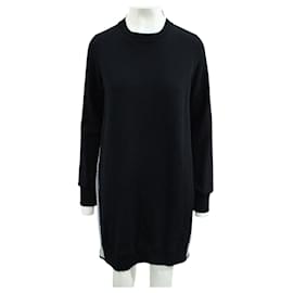 Sacai-Navy Blue Striped Shift Dress-Blue