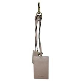 Valentino-Rockstud Leather Key Ring and Card Holder-Flesh