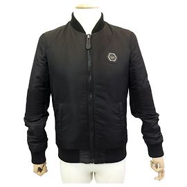 NEW PHILIPP PLEIN JACKET BOMBER JACKET SPACE M 48 BLACK NEW JACKET Black