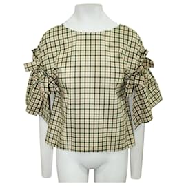 Fendi-Loose Fitting Checked Cotton Shirt-Brown