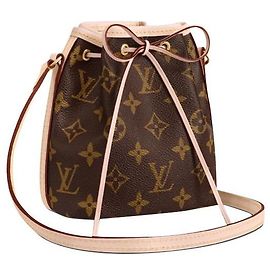 Saco de balde Louis Vuitton Nano Noè, NOVO, Nunca usado, original Marrom