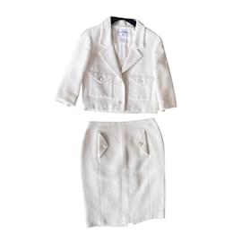 Chanel-Iconic Ecru Tweed Suit-Cream