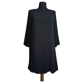 SéZane Schwarzes Kleid aus Polyester Größe 38 Schwarz