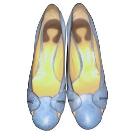 Scarpins Chloé em couro azul celeste Azul claro
