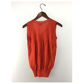 Fendi-[Used] FENDI Knit Red Vest-Red