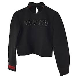 Fendi-[Used] FENDI Black Cotton Sweatshirt-Black