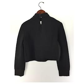Fendi-[Used] FENDI Black Cotton Sweatshirt-Black