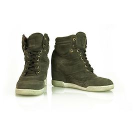 Marc by Marc Jacobs Baskets compensées à plateforme en daim grises Baskets Chaussures 38? Gris