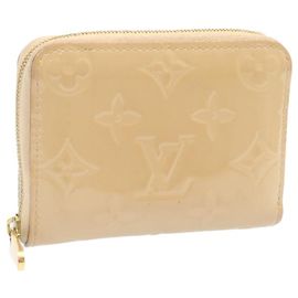 Porte-monnaie LOUIS VUITTON Monogram Vernis Zippy Beige M90203 Auth LV 25396 Beige