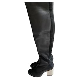 Chanel-Chanel thigh boots-Black
