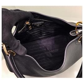 Prada-Prada Hobo leather bag-Black