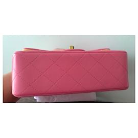 Chanel-Chanel Pink Timeless mini borsa con patta rettangolare-Rosa