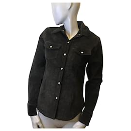 Autre Marque Dark brown deerskin suede jacket Dark brown