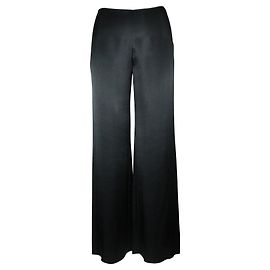 Emilio Pucci Pantalones de seda negros elegantes Negro