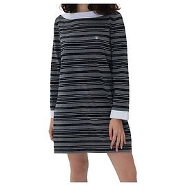 Chanel 07P 2007 Robe PRÊT-À-PORTER PRINTEMPS Karl Lagerfeld Mini-robe rayée à manches longues et logo CC Multicolore
