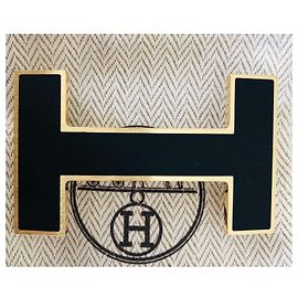 Fivela de cinto Hermès Quiz Preto