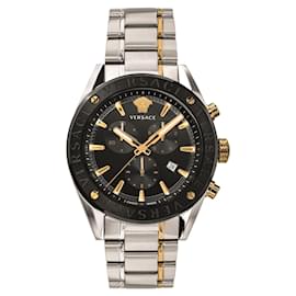 Versace-V-Chrono Bracelet Watch-Black
