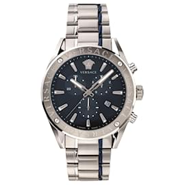 Versace-V-Chrono Bracelet Watch-Silvery,Metallic