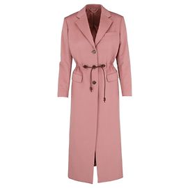 Salvatore Ferragamo Abrigo de sastre con cordón Rosa