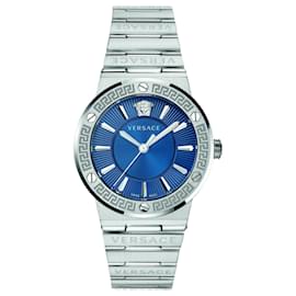 Versace-Greca Logo Bracelet Watch-Silvery,Metallic