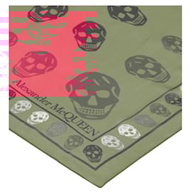 Alexander Mcqueen-Box Skull Scarf-Pink