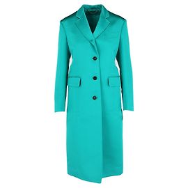 Einreihiger Trenchcoat aus Seide von Salvatore Ferragamo Grün