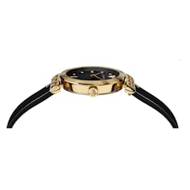 Versace-Meander Patent Leather Watch-Golden,Metallic