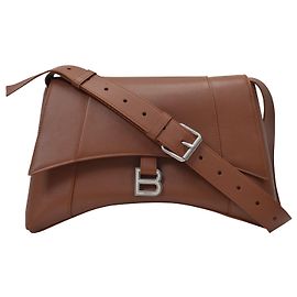 Balenciaga Soft Hour Should M Bag in Brown Leather Brown
