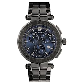 Versace-Greca Chrono Bracelet Watch-Black