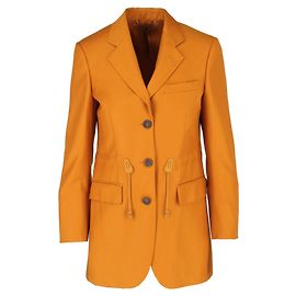 Salvatore Ferragamo Taillierter Blazer mit Kordelzug Orange