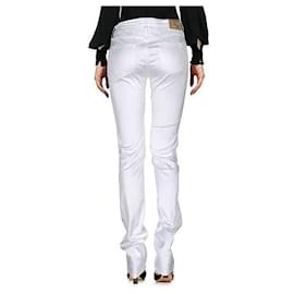 Fay White Straight Leg Cotton Pants White