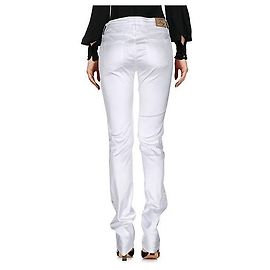 Pantalones blancos de algodón de corte recto Fay Blanco