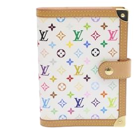 Louis Vuitton-LOUIS VUITTON Agenda Multicolor PM Day Planner Cover Blanco R20896 LV Auth 25582-Blanco