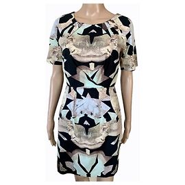 Designers Remix Josette Dress Black Beige Black Beige