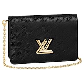 Louis Vuitton-Portefeuille ceinture LV Twist sur chaîne-Noir