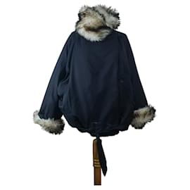 Autre Marque Ivan Grundahl Jacket Black Fur Collar Black