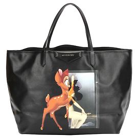 Givenchy Black Bambi Antigona Ledertasche Schwarz Mehrfarben