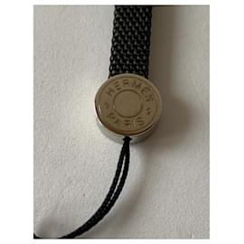 Hermès-Phone charms-Black,Silvery