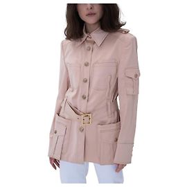 Gianni Versace Iconic Versace S/S 2005 Medusa Head Button Blazer Jacket rare Beige